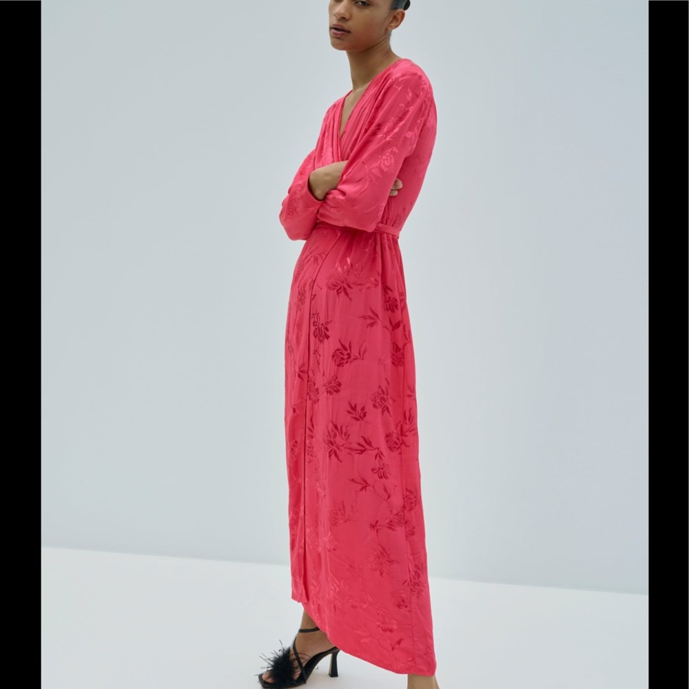 NWT Zara Pink wrap dress